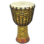 Tycoon  TFAJ-10K 10" Kente Finish Fiberglass Djembe - Rope Tuned