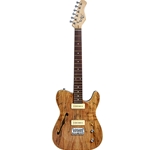 Michael Kelly MK59FSPJRC 59 Thinline Electric Guitar with Spalted Maple Finish