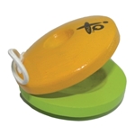 IQ Plus Music 00755811 Castanets - Yellow & Green
