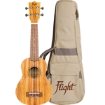 DUS322ZEB Flight Dus322 Zebrawood Soprano Ukulele