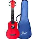Flight TUS35 Red Soprano Travel Ukulele w/bag