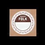 D'Addario BEB028 Folk Nylon Guitar Single String, Black Nylon, Ball  End, .028