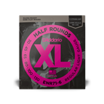 D'Addario ENR71-6 6-String Half Round Bass Guitar String Set, Long Scale XL, 30-130 Regular Light