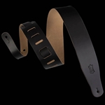 Levy's Leathers M26-BLK 2 1/2" leather guitar strap. Adjustable from 38" to 51". Also available in extra long (XL), which ad