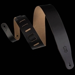 Levy's Leathers M26-BLK Chrome-Tan Leather Guitar Strap - Black
