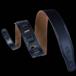 Levy's Leathers M26GF-XL-BLK 2 1/2" Extra Long Garment Leather Guitar Strap with Foam Padding Black, XL