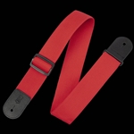 Levy's Leathers M8POLY-RED 2" Polypropylene Guitar Strap, Red