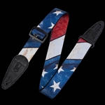 Levy's Leathers MDP-US 2" US Flag Guitar Strap - Most Popular!