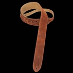 Levy's Leathers MS12-BRN 2" brown suede guitar strap with suede backing. Adjustable from 36" to 52".