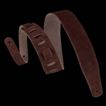 Levy's Leathers MS26-BRN 2 1/2" Simply Suede Guitar Strap, Brown