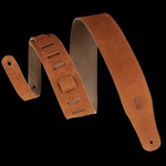 Levy's Leathers MS26-HNY 2 1/2" Simply Suede Guitar Strap, Honey