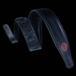 Levy's Leathers MSS2-XL-BLK 3" Signature Legacy Premium Extra Long Leather Guitar Strap, Black, XL