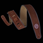 Levy's Leathers MSS3-BRN 2 1/2" Signature Suede Guitar Strap, Brown