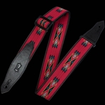 Levy's Leathers MSSN80-RED 2" Red Arrow Tribal Rhythms Guitar Strap