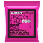 Ernie Ball 2253 Super Slinky Classic Rock N Roll Pure Nickel Wrap Electric Guitar Strings 9-42