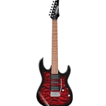 Ibanez GRX70QATRB GRX Electric Guitar, Transparent Red Quilted Maple
