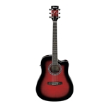 Ibanez PF28ECETRS PF Series Acoustic Guitar - Red Sunburst Gloss