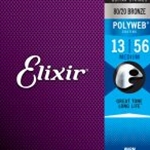 Elixir 11100 80/20 Bronze Acoustic Guitar Strings w/POLYWEB® Coating, Medium (.013-.056)
