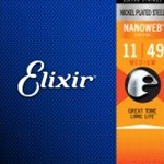 12102E Elixir® Strings Electric Guitar Strings with NANOWEB® Coating, Medium (.011-.049)