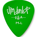 Dunlop  486PML Gel Pick Medium Light Green 12 Pack