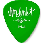 Dunlop  486PML Gel Pick Medium Light Green 12 Pack