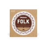 D'Addario EJ33 80/20 Bronze/Clear Folk Nylon Classical Guitar String Set, Ball End