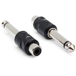 Hosa Technology GPR-101 Adapters, RCA to 1/4 in TS, 2 pc