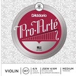 Pro Arte J56W44M Violin String Set with Wound E, 4/4 Scale, Medium Tension