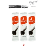 Juno JCR012/3 Bb Clarinet, 3 Reed Card, 2