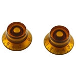 WD Music  MBKSA Replacement Bell Knob Set, Gibson, Amber Metric