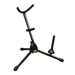 Hamilton Stands KB960 Alto/Tenor Saxophone Stand w/ ClarinetPeg, Black