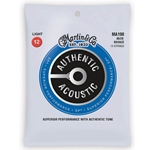 Martin MA190 Authentic Guitar String Set, 12 String, Light, 80/20