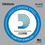 D'Addario PL013 Plain Steel Guitar String .013 Gauge