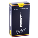 Vandoren SR2025 Traditional Soprano Saxophone Reed 2.5 (Box/10)