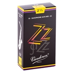 Vandoren SR4125 Zz Alto Saxophone Reed 2.5 (Box/10)