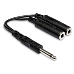 Hosa Technology YPP-111 Y Cable, 1/4 in TS to Dual 1/4 in TSF