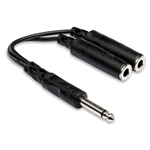 Hosa  YPP-111 Y Cable, 1/4 in TS to Dual 1/4 in TSF