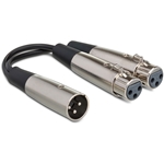 Hosa  YXF-119 Y Cable, Dual XLR3F to XLR3M, 6 in