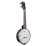 Kala KA-BNJ-BK-C Black Maple Banjo Concert Ukulele with Bag