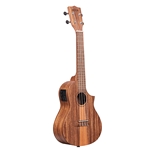 Kala KA-TK-C-CE Teak Tri-Top Concert Ukulele w/ Cutaway and EQ