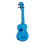 Kala KA-WMT-BL-S Cobalt Blue Transparent Soprano Waterman Ukulele w/ Tote Bag