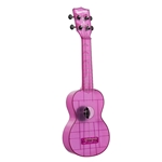 Kala KA-WMT-PL-S Amethyst Purple Transparent Soprano Waterman Ukulele w/ Tote Bag