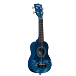 Kala UK-DEEPBLUE Ukadelic Deep Blue Soprano Ukulele w/ Tote Bag