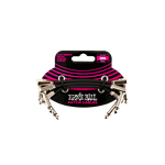 Ernie Ball P06220 3" Flat Ribbon Patch Cable 3-Pack, Black