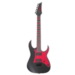 Ibanez GRG131DXBKF GIO Electric Guitar, Black Flat, Red Pickguard