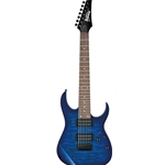 Ibanez GRG7221QATBB GIO 7-String Electric Guitar - Transparent Blue Burst
