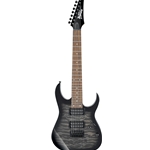 Ibanez GRG7221QATKS GIO 7 String Solid-Body Electric Guitar, Transparent Black Sunburst