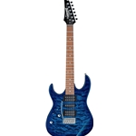 Ibanez GRX70QALTBB GRX Left-Handed Electric Guitar - Transparent Blue Burst