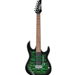 Ibanez GRX70QATEB GRX Electric Guitar, Transparent Emerald Burst