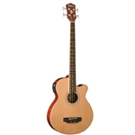 Washburn AB5K-A-U Cutaway Acoustic Electric Bass, Natural, W/ Gig Bag